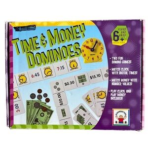 DISCOVER TOYS TIME AND MONEY DOMINOES GAME AGES 6+